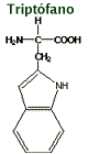 Chemical structure of tryptophan
C9H11NO2 