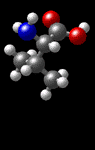 Molecular structure for valine C5H11NO2 