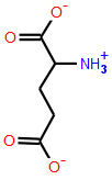 fórmula estructural del glutamato