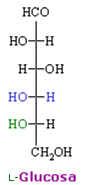 fórmula estructural de la L-glucosa